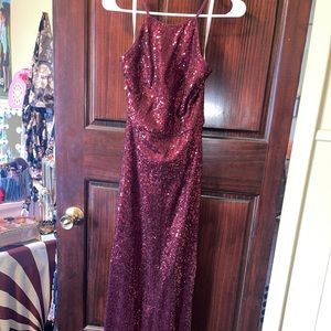 Burgundy sequence dress